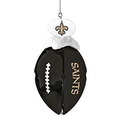 New Orleans Saints Football Bell Christmas Ornament