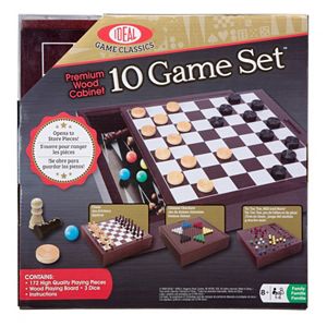 Ideal Premium Wood Classic 10-Game Board Set