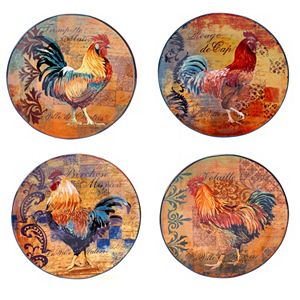 Certified International Rustic Rooster 4-pc. Dinner Plate Set