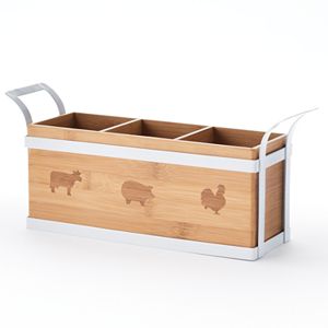 Food Network™ Bamboo Rooster Flatware Caddy