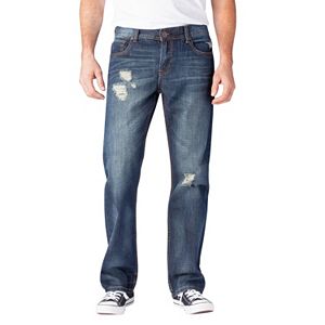 Men's Seven7 Leg Destructed Straight Jeans