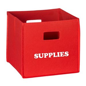 RiverRidge Kids Folding ''Supplies'' Storage Bin
