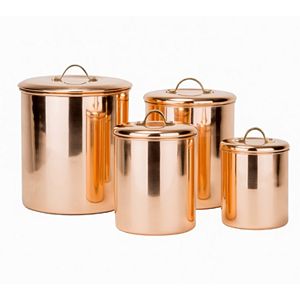 Old Dutch 4-pc. Copper Kitchen Canister Set