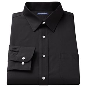 Men's Croft & Barrow® Fitted Solid Broadcloth Spread-Collar Dress Shirt