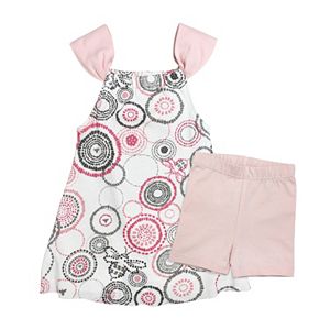 Baby Girl Burt's Bees Baby Organic Print Dress & Bike Shorts Set