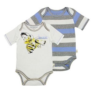 Baby Boy Burt's Bees Baby 2-pk. Organic Print Bodysuits