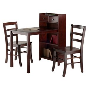 Winsome Tyler High Table and Ladder Back Chair 3-piece Set