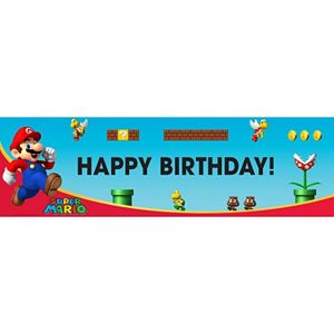 Super Mario Brothers Happy Birthday Banner