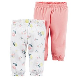 Baby Girl Carter's 2-pk. Floral & Solid Cinched Pants