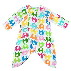 i play. Baby Girl Brights Organic Muslin Wrap Gown
