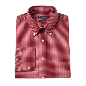 Men's Croft & Barrow® Fitted Solid Broadcloth Button-Down Collar Dress Shirt