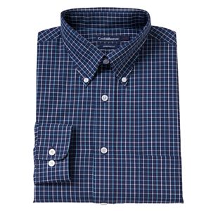 Big & Tall Croft & Barrow® Fitted Plaid Button-Down Dress Shirt