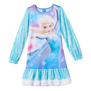 Disney's Frozen Elsa Girls 4-10 Velvety Nightgown