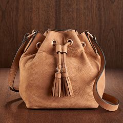 LC Lauren Conrad Runway Collection Leather Bucket Bag