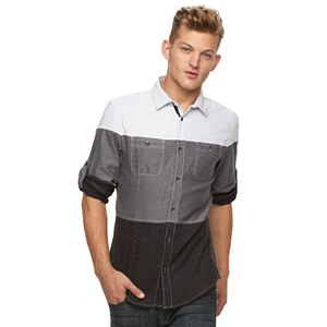 Big & Tall Rock & Republic Colorblock Flannel Button-Down Shirt