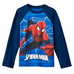 Boys 4-7 Marvel Spider-Man Glow-In-The-Dark Raglan Tee