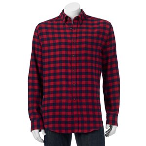 Men's Croft & Barrow® Slim-Fit Plaid Flannel Button-Down Shirt