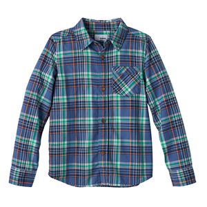 Boys 4-7 SONOMA Goods for Life™ Plaid Flannel Button Down Long Sleeve Shirt