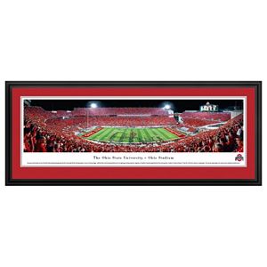 Ohio State Buckeyes Football Stadium Script Framed Wall Art