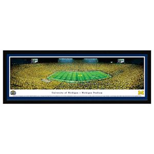 Michigan Wolverines Football Stadium 50-Yard Line Framed Wall Art