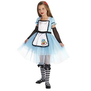 Kids Alice with Knee Highs & Hair Clip Costume