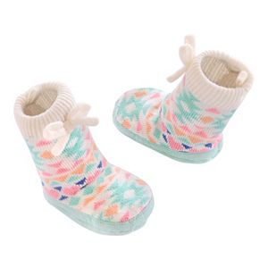 Baby Girl Carter's Knit-In Slipper Sock Crib Shoes