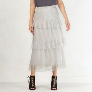 Women's LC Lauren Conrad Tiered Tulle Midi Skirt