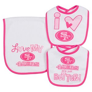 Baby Gerber San Francisco 49ers 3-Piece Bib & Burpcloth Set