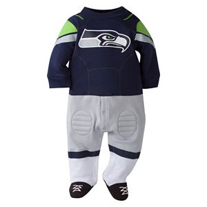 Baby Seattle Seahawks Team Uniform Footed Sleep & Play