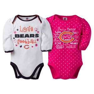 Baby Girl Chicago Bears 2-Pack Bodysuits