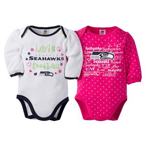 Baby Girl Seattle Seahawks 2-Pack Bodysuits