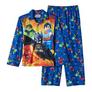 Boys 4-10 Lego DC Comics 2-Piece Flannel Pajama Set