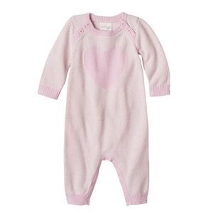 Baby Girl Cuddl Duds Heart Sweater Coverall