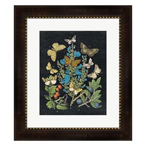 Metaverse Art Butterfly Bouquet On Black II Framed Wall Art