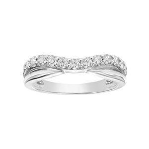 Simply Vera Vera Wang 14k White Gold 1/2 Carat T.W. Diamond Contour Wedding Ring