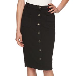 Women's ELLE™ Button-Front Pencil Skirt