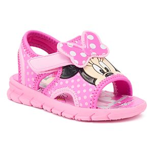 Disney Minnie Mouse Toddler Girls' Polka-Dot Sandals