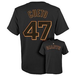Boys 8-20 Majestic San Francisco Giants Johnny Cueto Player Name and Number Tee