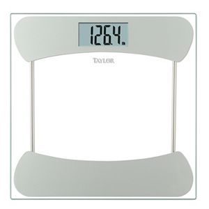 Taylor Silver-Tone Accented Glass Digital Scale