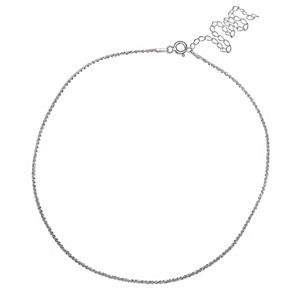 PRIMROSE Sterling Silver Sparkle Chain Choker Necklace