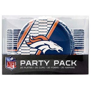 Denver Broncos 20-Place Setting Party Pack
