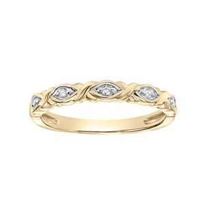 Simply Vera Vera Wang 14k Gold Diamond Accent X Wedding Ring