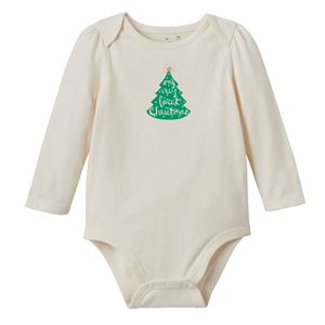 Baby Girl Jumping Beans® Glittery Holiday Graphic Bodysuit