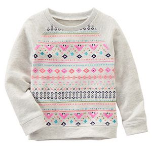 Toddler Girl OshKosh B'gosh® Geometric French Terry Sweatshirt