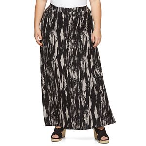 Plus Size French Laundry Printed Maxi Skirt