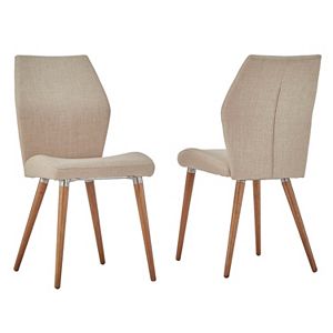 HomeVance Lindholm Scandinavian Angled Dining Chair 2-piece Set