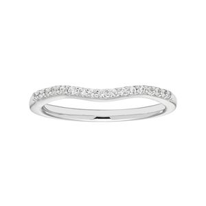 Boston Bay Diamonds 14k White Gold 1/10 Carat T.W. Diamond Wedding Ring