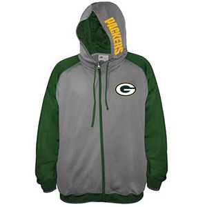 Big & Tall Majestic Green Bay Packers Fleece Full-Zip Hoodie