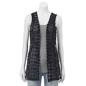 Mudd® Lace Crochet Vest