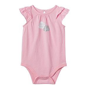 Baby Girl Jumping Beans® Glitter Graphic Flutter Bodysuit